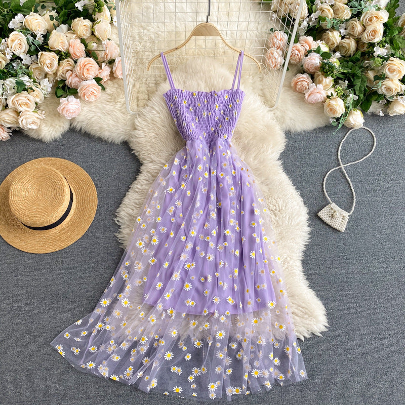 Milkmaid Cottagecore Purple Kawaii Cute Lolita Dress