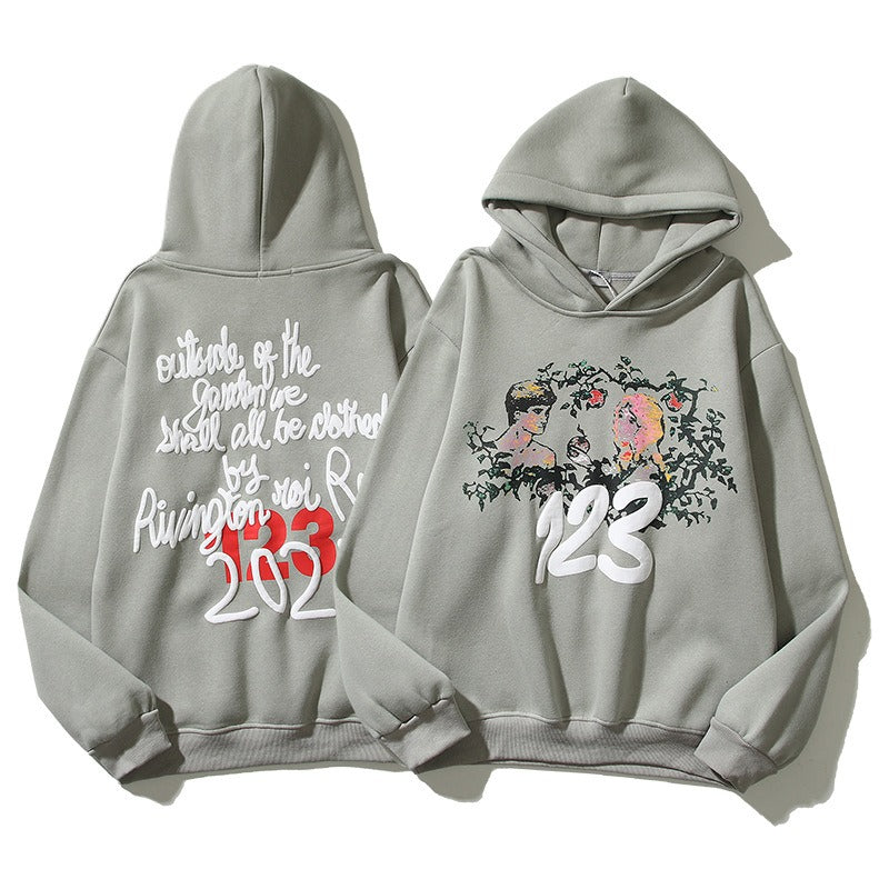 Trendy Hoodies With Floral Foam Prints