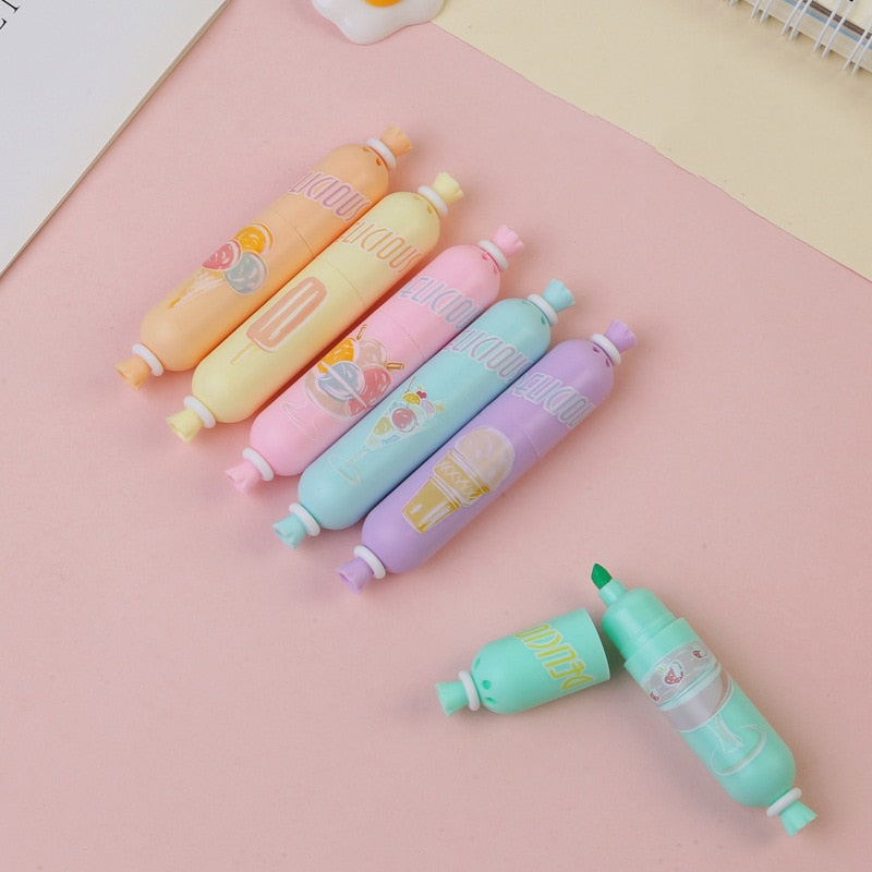 Cute Mini Highlighter Lovely Cartoon Paint Marker Pen (1 Piece)