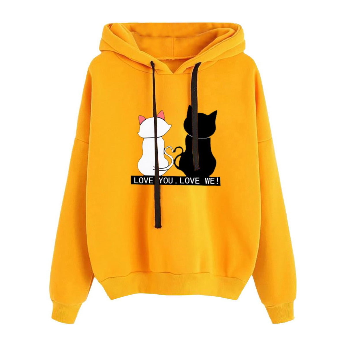 Cute Cat Print Hoodie Sweatshirt