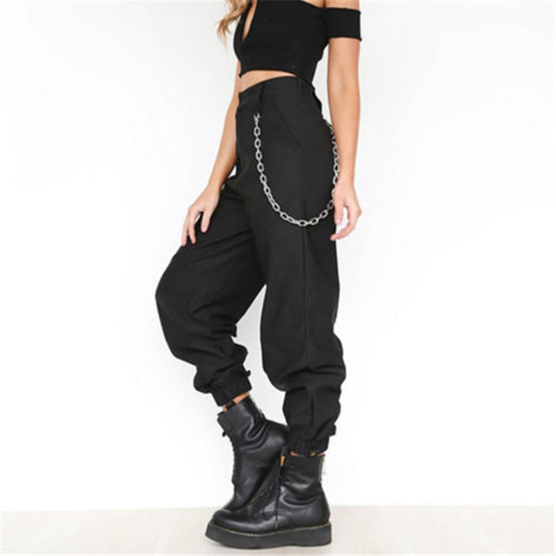 Casual High Waist Cargo Loose Pants