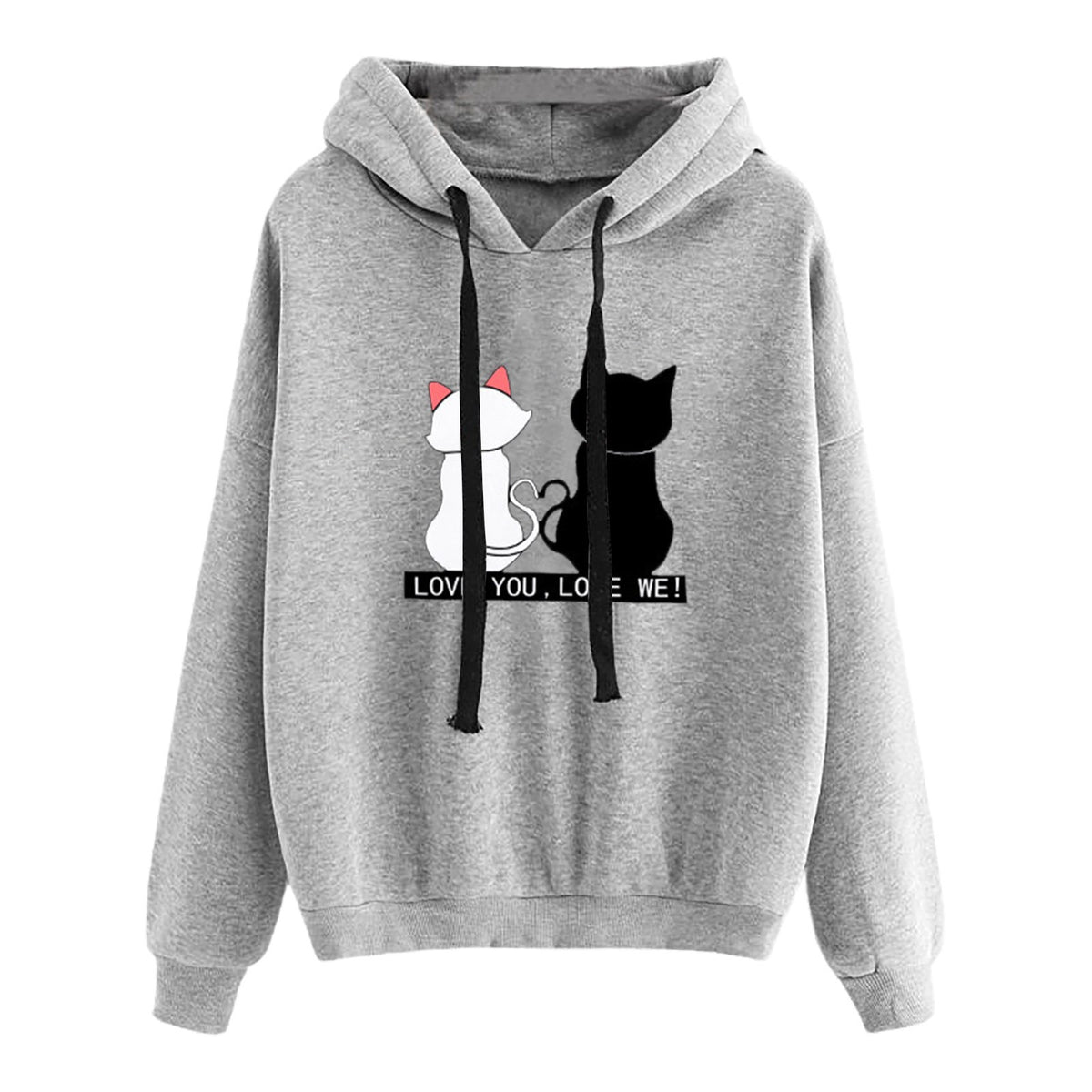 Cute Cat Print Hoodie Sweatshirt