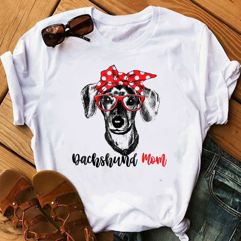 Sausage Mom Love Dog Midriff Kawaii Short Sleeve T-shirt