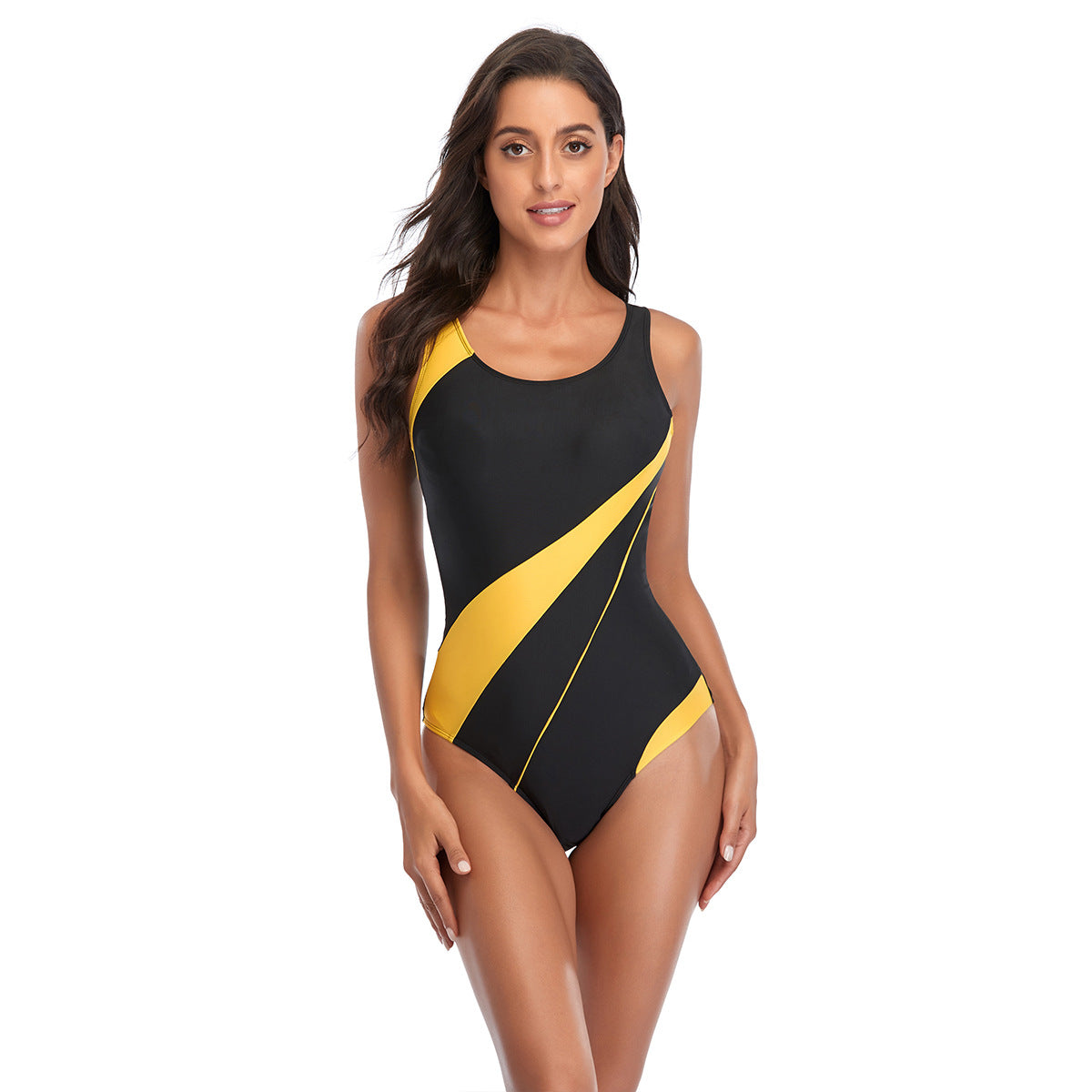 New  Professional Sports One Piece Triangle Swimsuit