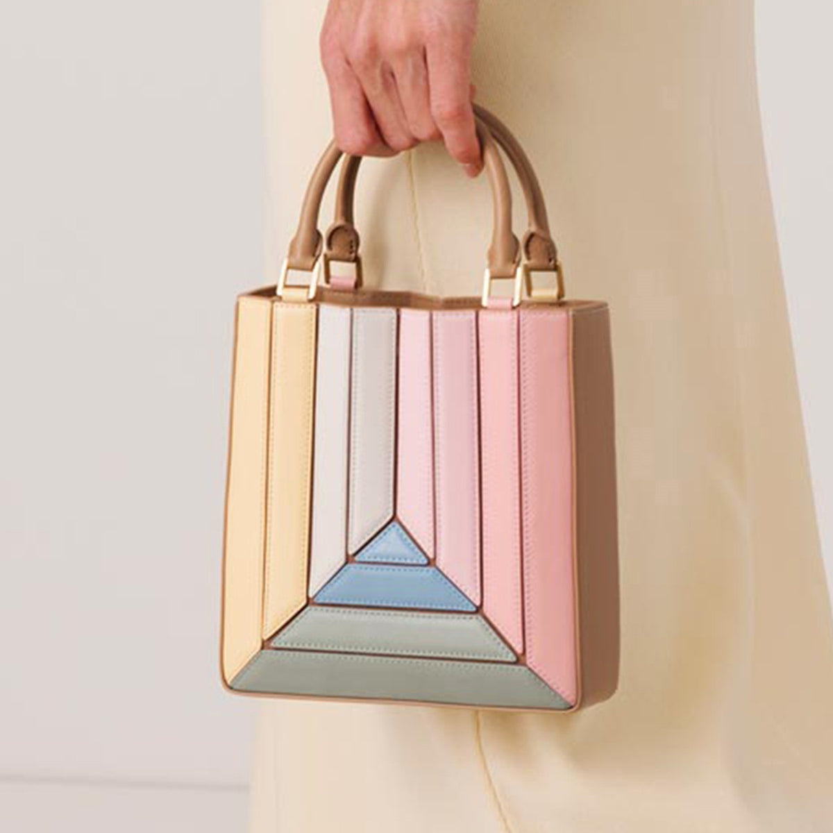 Spliced Rainbow Crossbody Bag