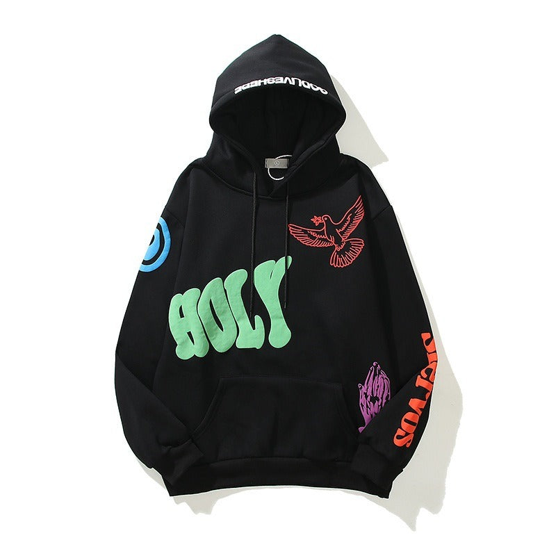 Three Dimensional Foam Graffiti Print UNISEX Hoodie