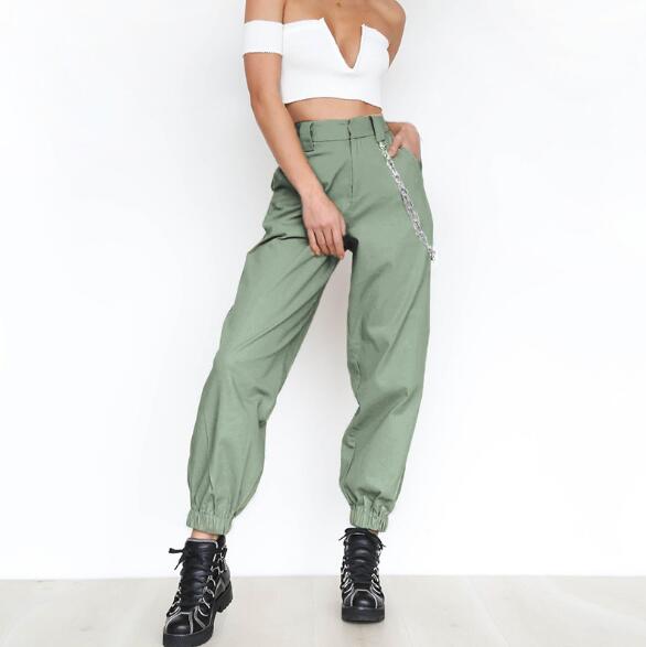 Casual High Waist Cargo Loose Pants