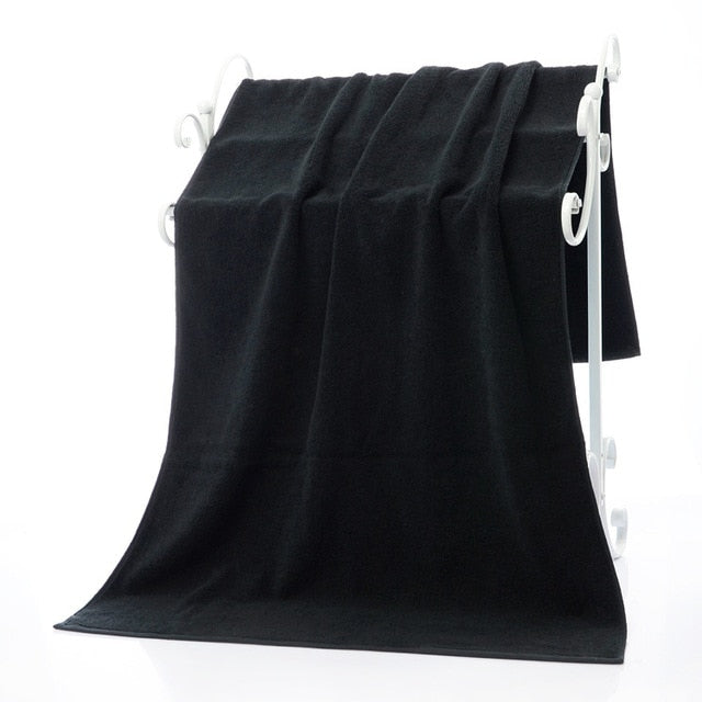 Black Cotton 70*140cm Bathroom Towels