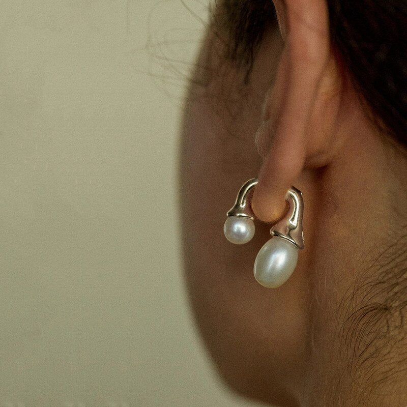 Vintage Pearl Elegant Temperament Drop Earrings