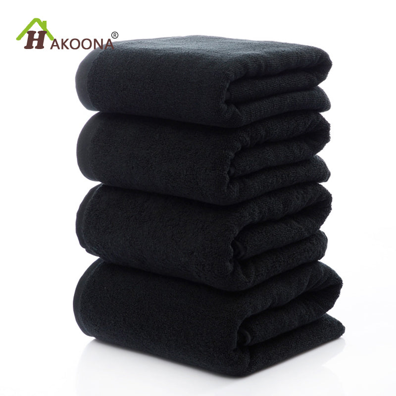 Black Cotton 70*140cm Bathroom Towels