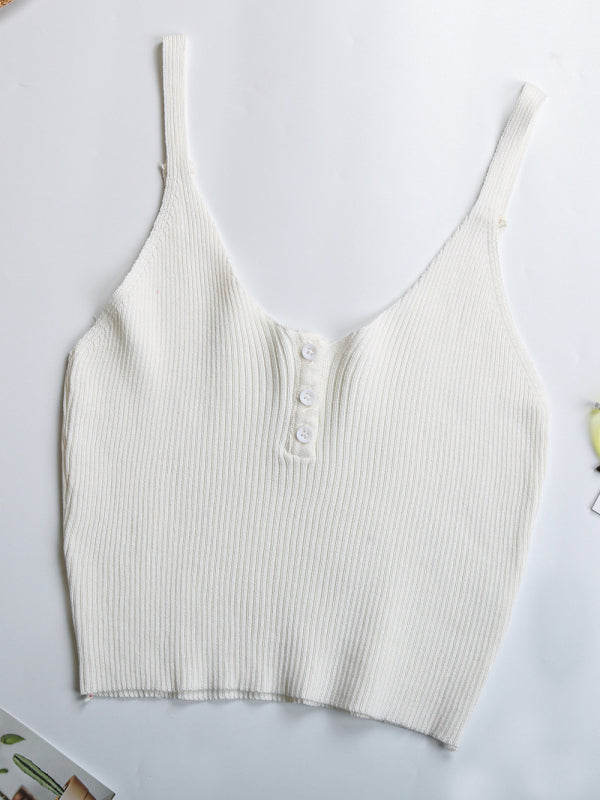 Women's Solid Color Free Throw Rib Crop Tank